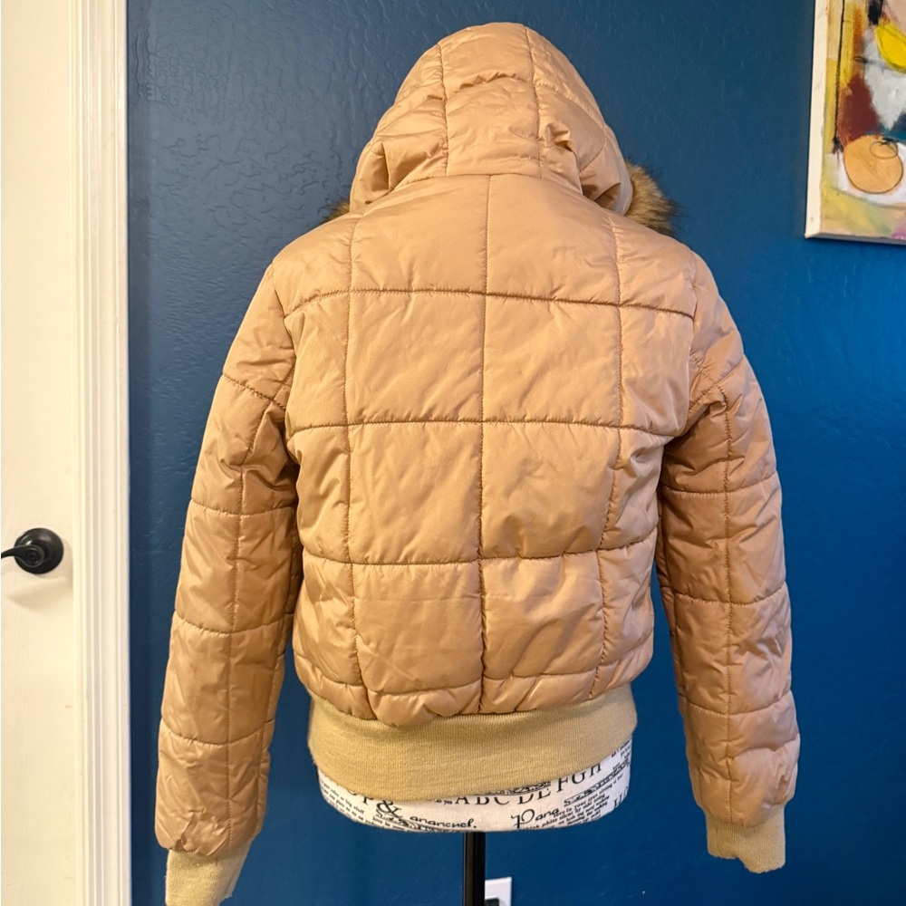 South Pole puffer jacket Faux Fur Hood - Picture 2 of 8